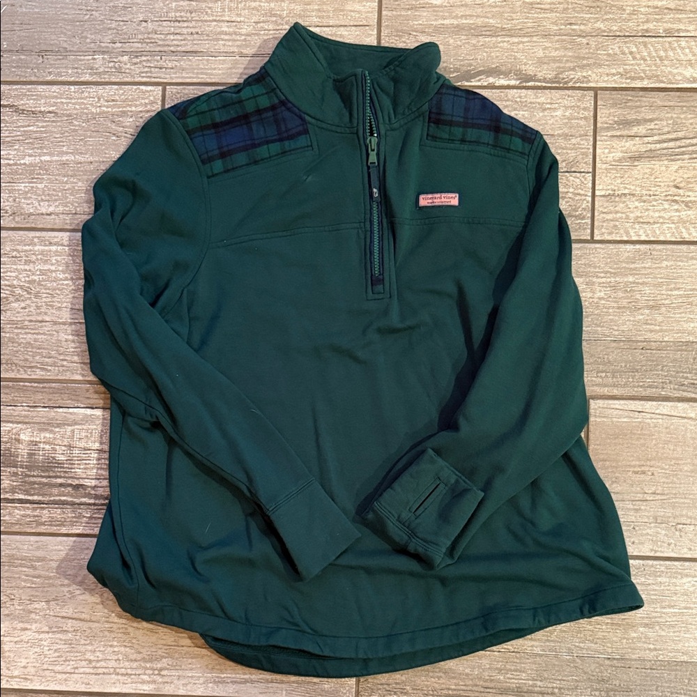 Vineyard Vines Green Quarter-Zip Sweatshirt
